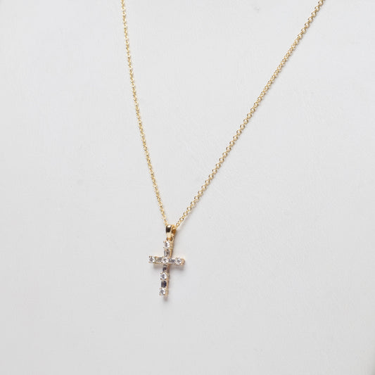 Necklace with Diamond Cross Pendant