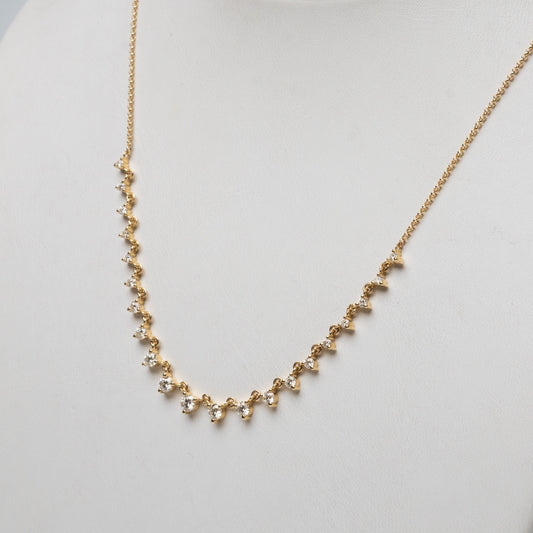 Zig-Zag Diamond Necklace.