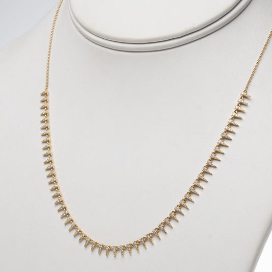 Mini Spikes Diamond Necklace