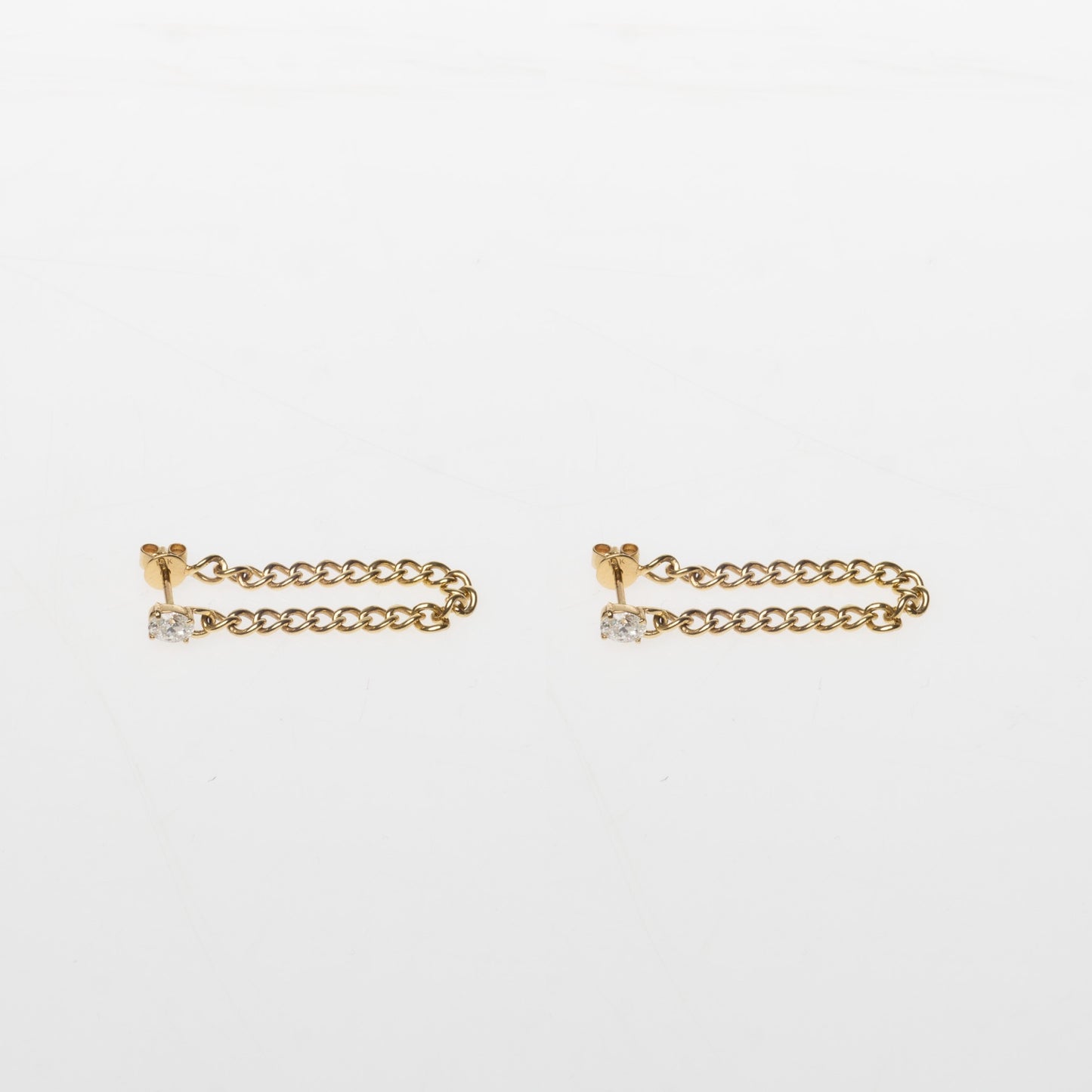 Diamond Chain Earrings.