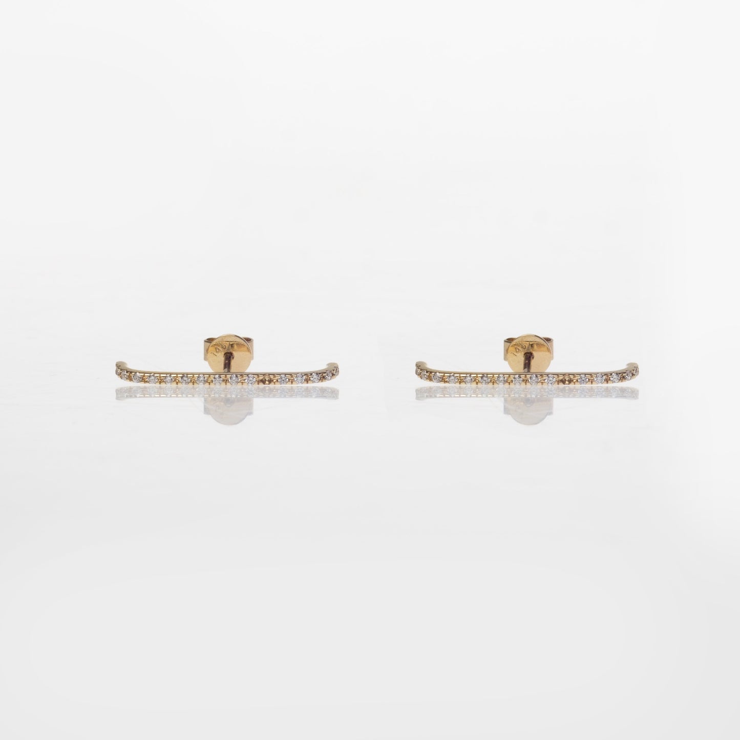 Horizontal Diamond Earrings.