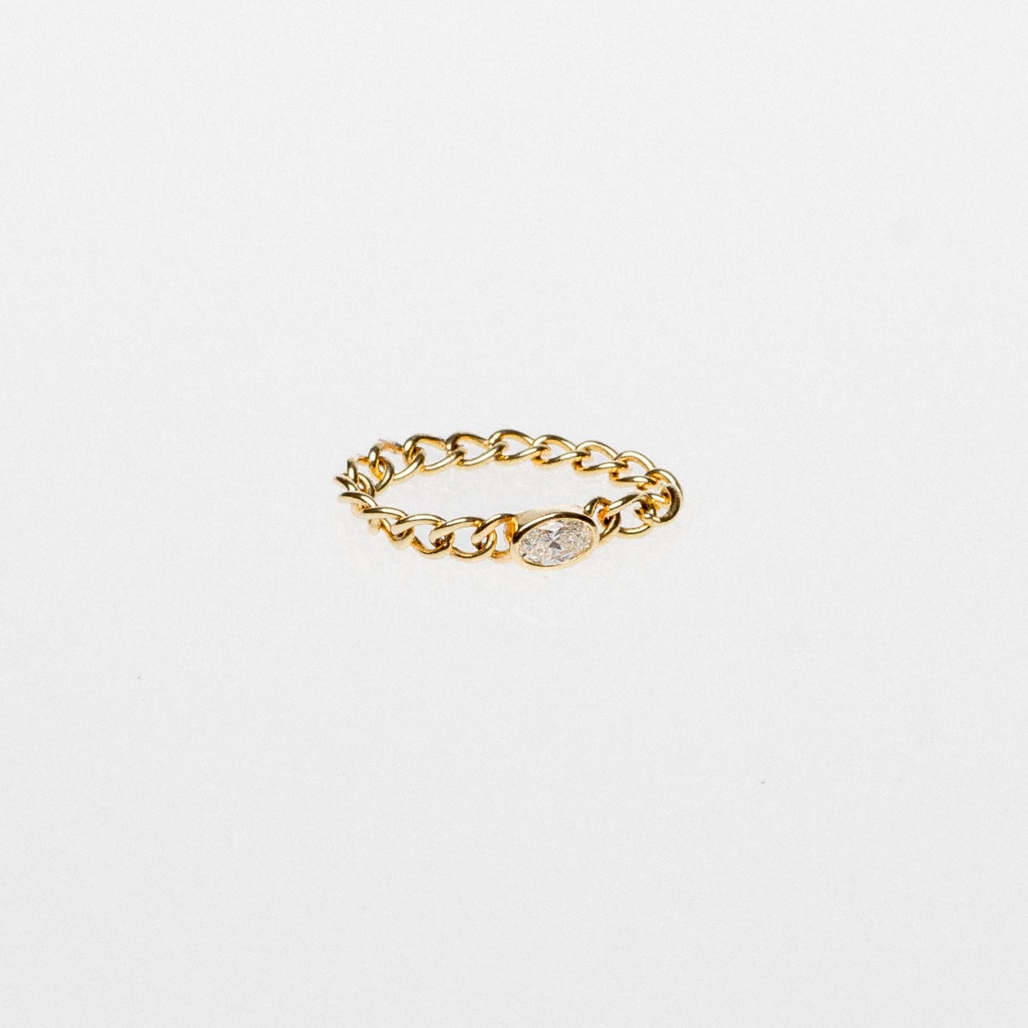 Brilliant Diamond Chain Ring.